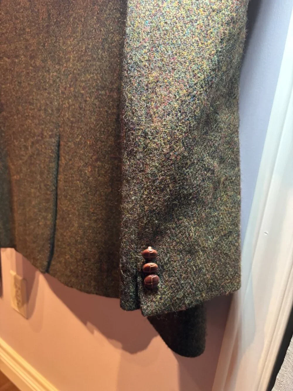 Vintage Harris Tweed Green Wool Jacket in 42 Regular - Picture 8 of 8